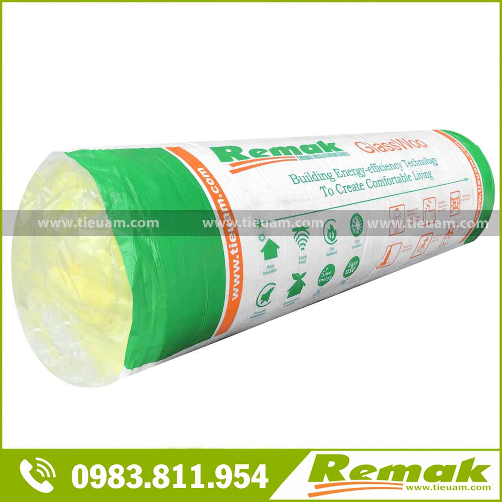 Bông thủy tinh Remak cách âm, cách nhiệt bảo ôn, chống cháy 10 Bông thủy tinh Không Bạc - Remak cách âm, cách nhiệt bảo ôn, chống cháy
