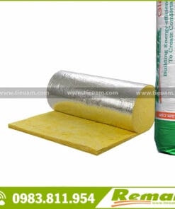 Bông thủy tinh Remak cách âm, cách nhiệt bảo ôn, chống cháy 17 Bông thủy tinh remak (Glasswool) Có 1 Mặt Bạc