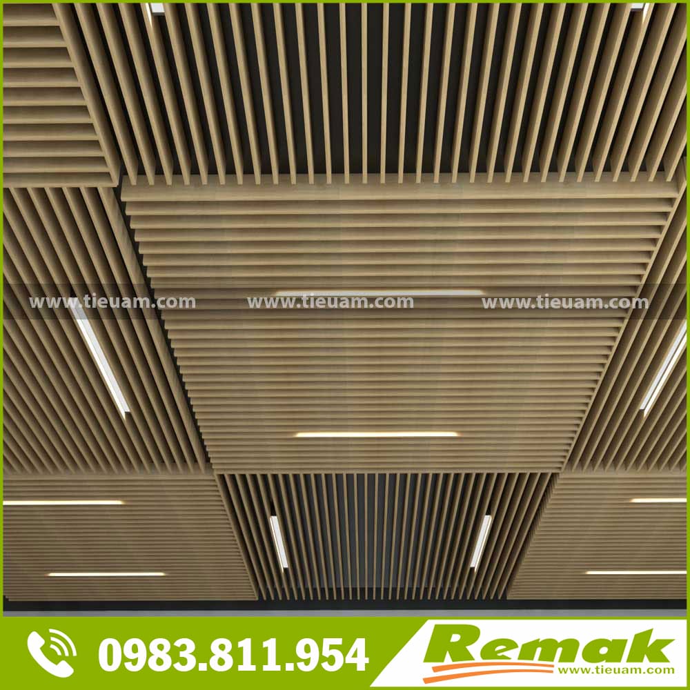Gỗ tiêu âm trần/vách Fineline Slats Acoustic Remak 3 Gỗ Tiêu Âm Fineline Slats Acoustic