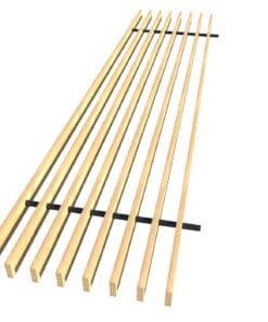 gotieuam 57 Gỗ Tiêu Âm Trần Fineline Slats Open
