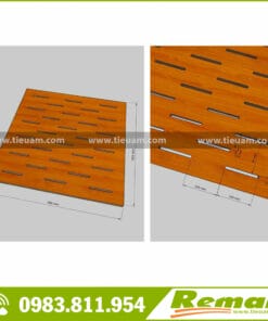 Gỗ tiêu âm soi rãnh vách, trần - Remak® Wooden Acoustic Slotted 12 Gỗ tiêu âm soi rãnh Remak® Wooden Acoustic Slotted