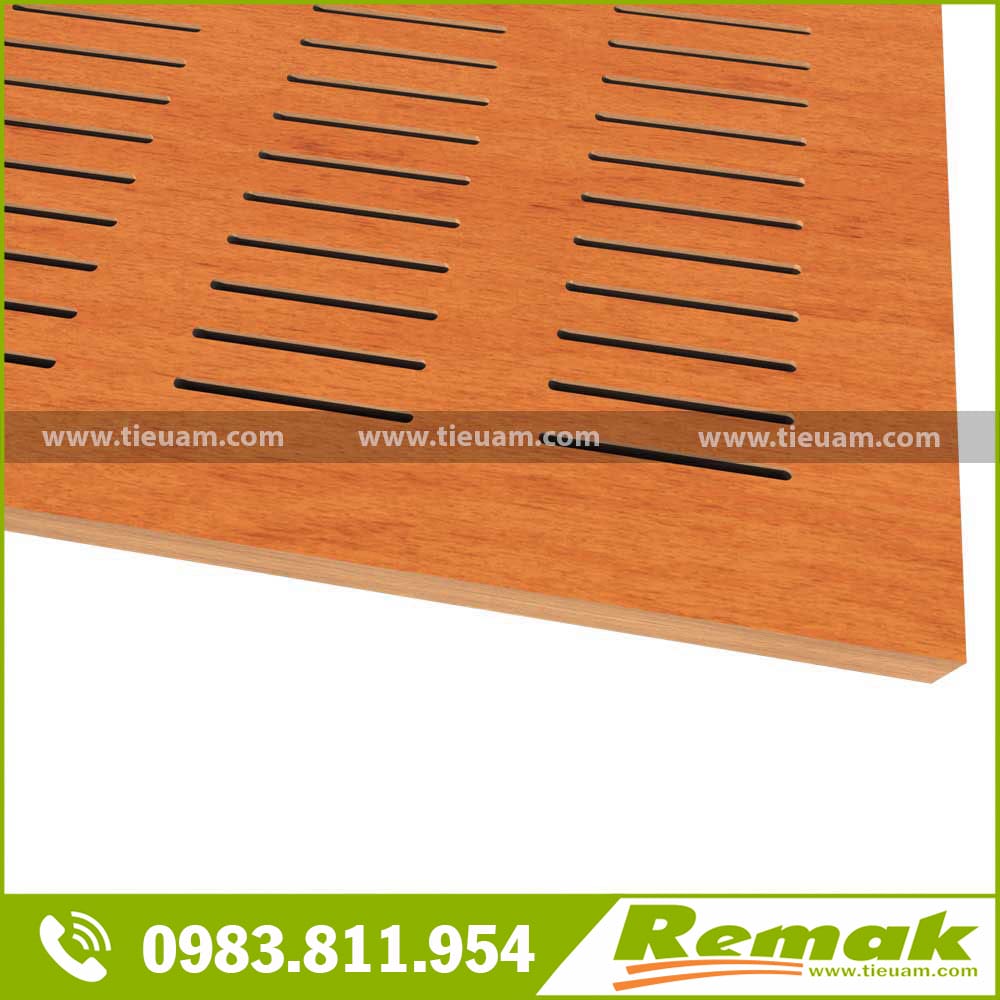 Gỗ tiêu âm soi rãnh vách, trần - Remak® Wooden Acoustic Slotted 3 Gỗ tiêu âm soi rãnh Remak® Wooden Acoustic Slotted