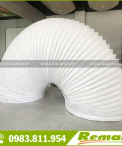 Ống gió mềm không bảo ôn 2 lớp Remak (1 lớp nhôm 1 lớp PVC hoặc 2 lớp bạc)