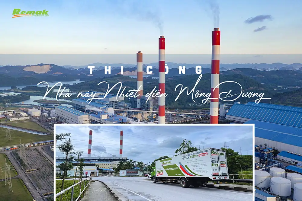 Bông gốm Remak xử lý đường ống tại Nhà máy nhiệt điện Mông Dương 1