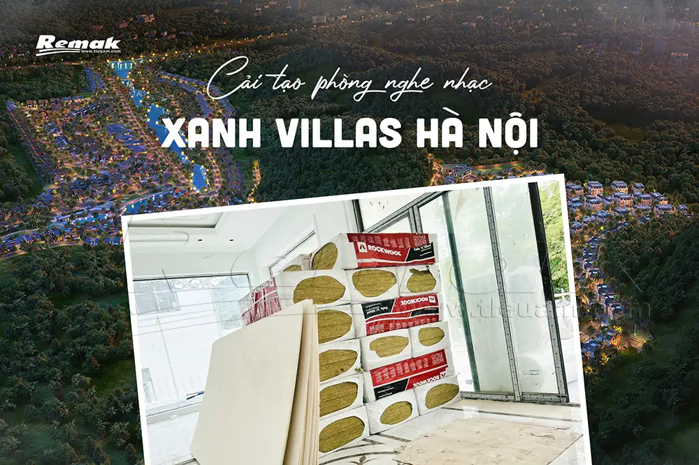 Cách âm phòng karaoke tại tầng hầm Xanh Villas Hà Nội