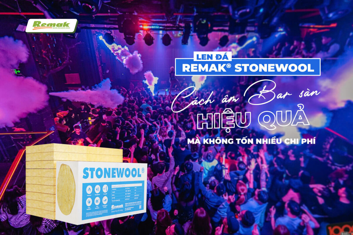 Bông khoáng - len đá cách âm bar sàn tiết kiệm chi phí