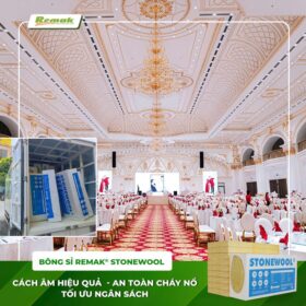 Bông khoáng sỉ Remak Stonewool cách âm chống cháy cho trung tâm tổ chức sự kiện