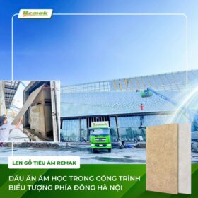 Remak cấp tấm len gỗ tiêu âm cho dự án trung tâm sự kiện quốc tế